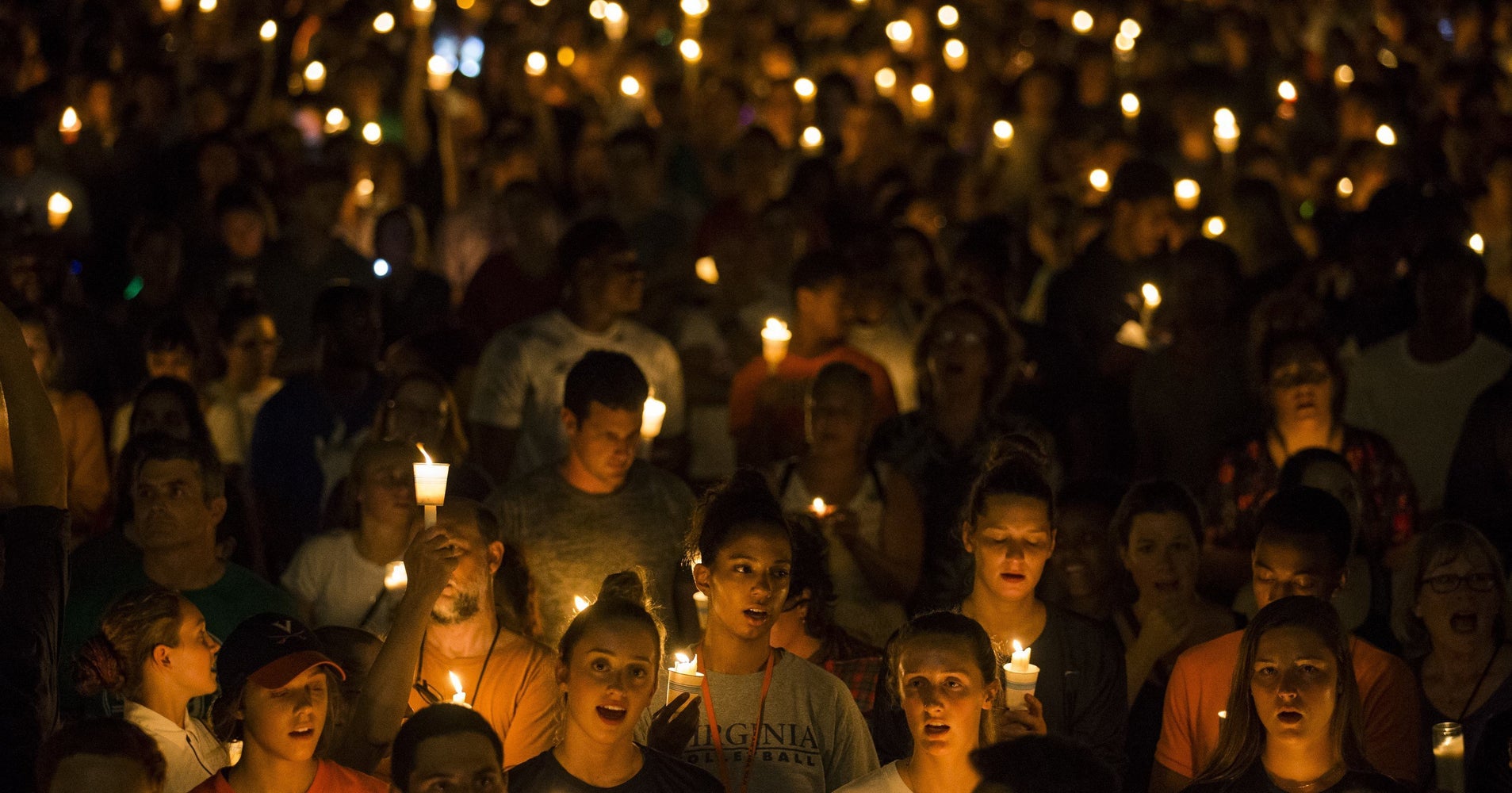 Protesters Illuminate Charlottesville During Candlelight Vigil At UVA