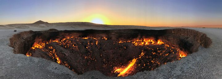 The Darvaza Gas Crater - Darvaza, Turkmenistan