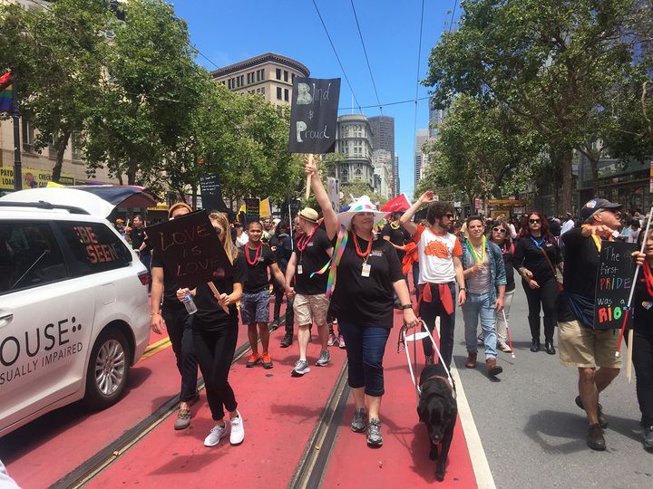 LightHouse for the Blind and Visually Impaired had a contingent at this year's San Francisco LGBT Pride parade.