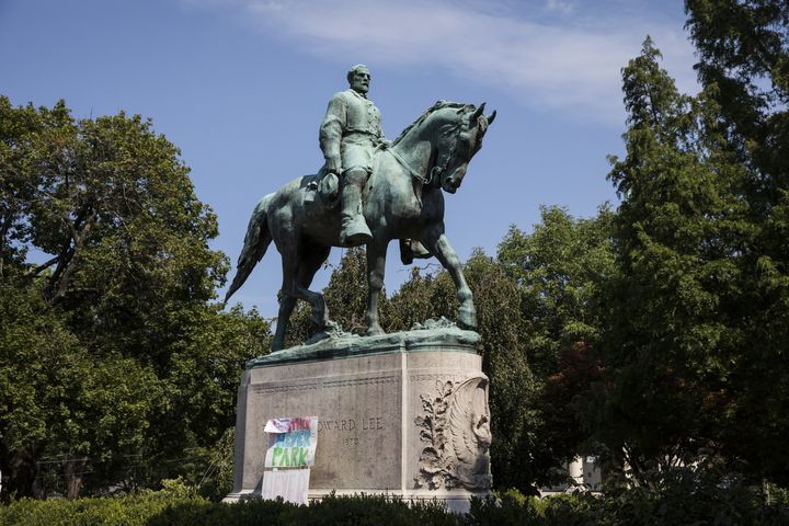 The Robert E. Lee statue in Charlottesville, Virginia.