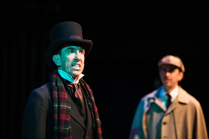 <p>Mike Mize (Merrick) and Brady Morales Woolery (Watson) appear in a scene from <strong><em>The (curious case of the) Watson Intelligence</em></strong> </p>