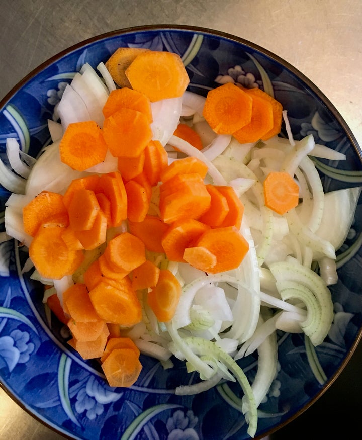 <p>Onions are imperative; carrots merely my preference</p>