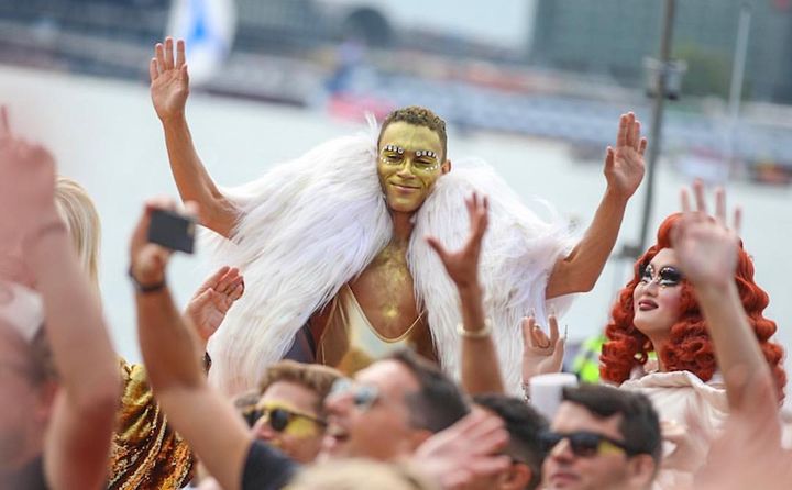 Revelers, including International Drag Superstar Kim Chi, Celebrate in Amsterdam’s 2017 Canal Pride Parade