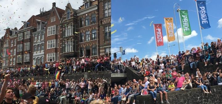 Hundreds of Thousands Line the Waterways for Amsterdam Canal Pride