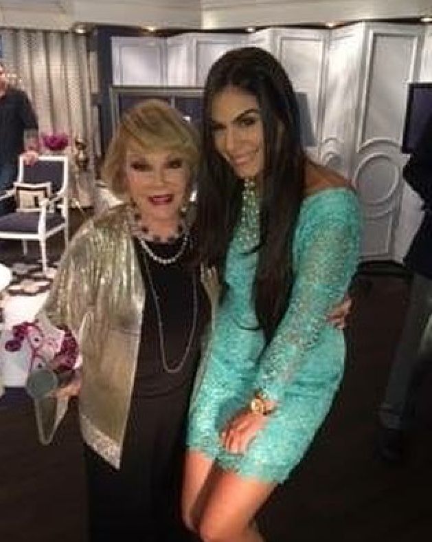 The late Joan Rivers with Annabelle DeSisto who previously worked for E! as a writer on Fashion Police.