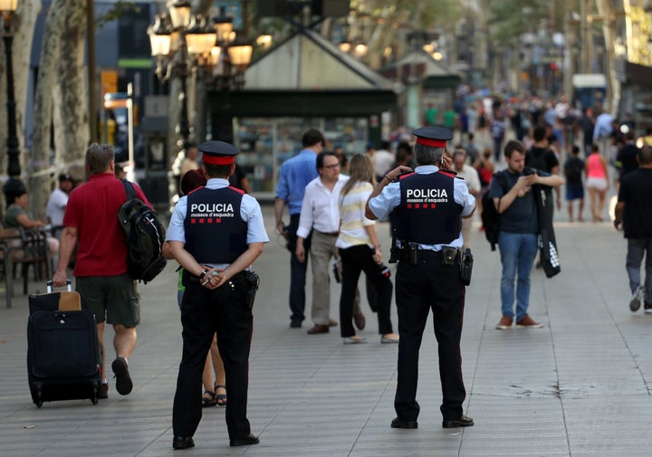 Tourists and shop holders are trickling back into the area just hours after the terror attack