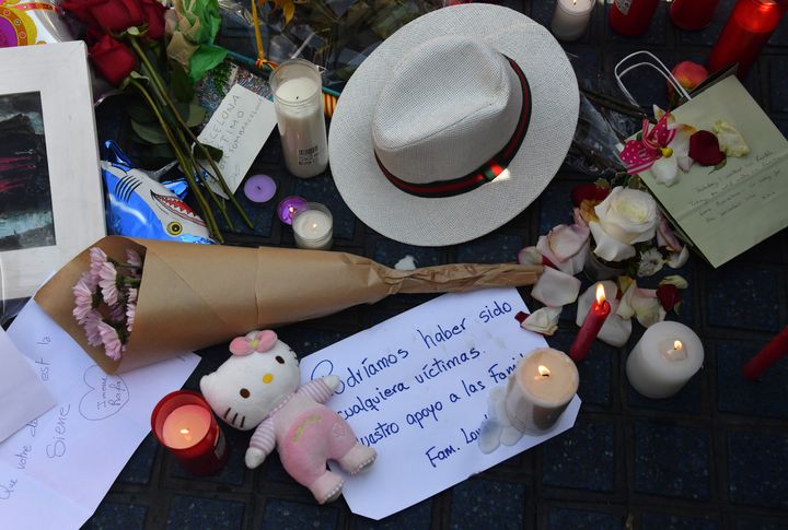 Tributes left for the victims of the rampage 