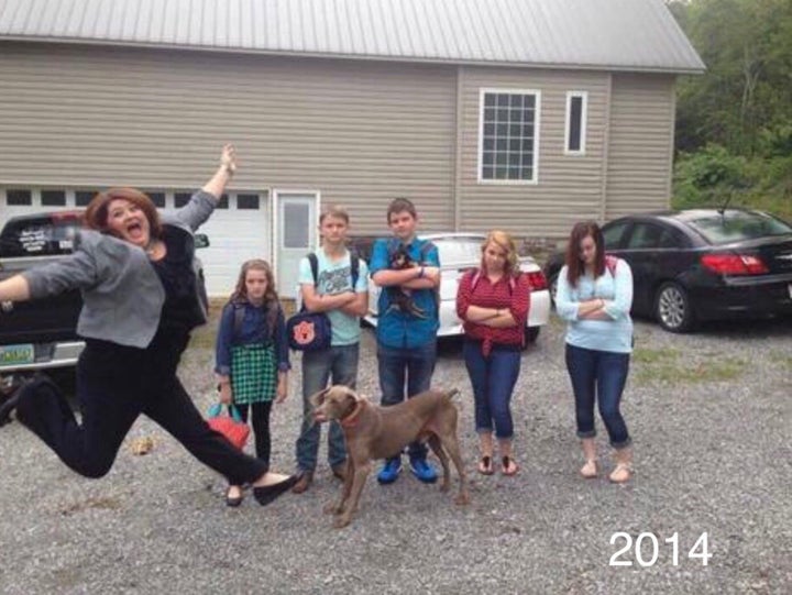 The mom said her kids love taking the annual photo and seeing how much joy and laughter it brings people.