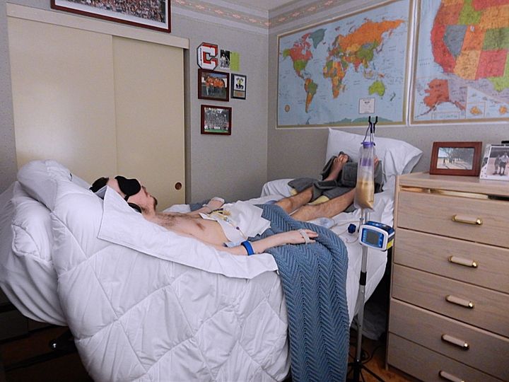 Tom Camenzind, an ME/CFS patient, photographed at his home in San Ramon, Calif. 