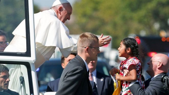 Sofi Cruz meets Pope Francis in Washington, D.C.