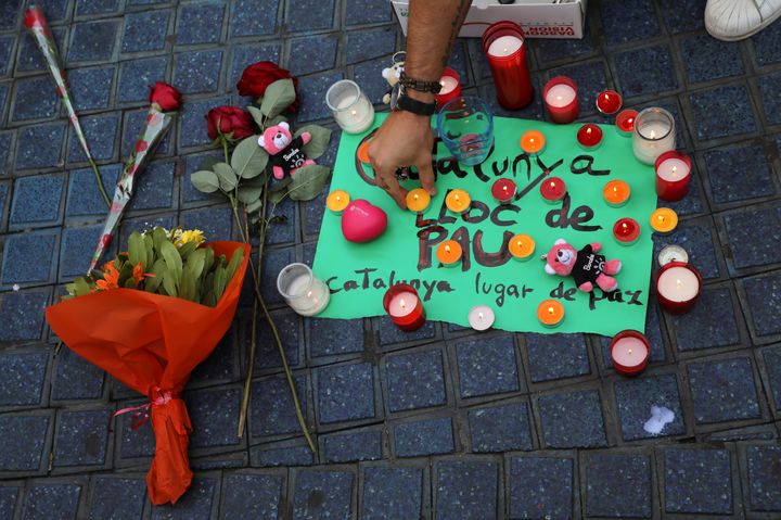 Tributes in Las Ramblas