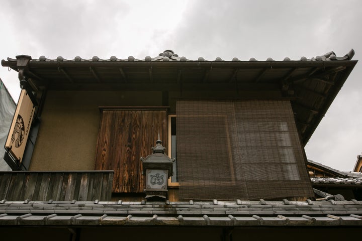 An exterior view of Kyoto's new Starbucks branch on June 30, 2017.