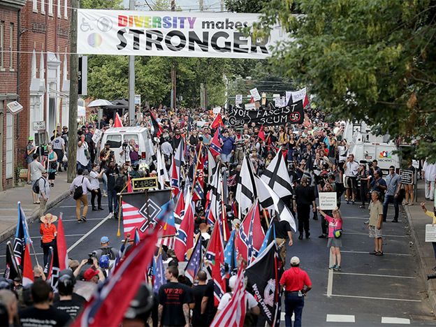<p>In Charlottesville, violence erupted at the 'Unite The Right' rally.</p>