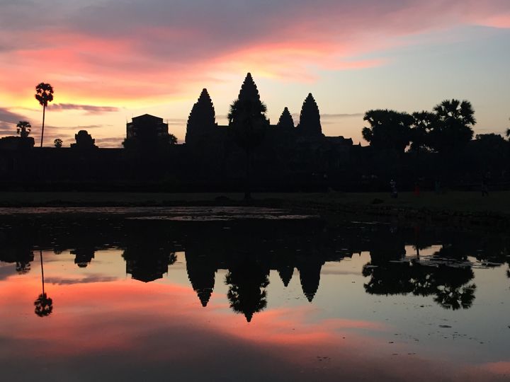 Sunrise over Angkor Wat Temple, Siem Reap Cambodia