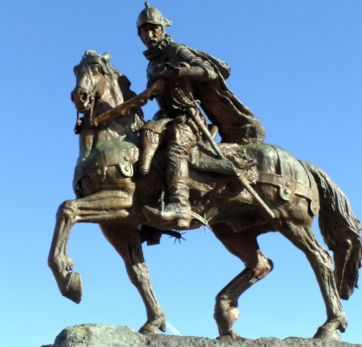 Oñate Monument, Oñate Monument Center (Alcalde, New Mexico)Equestrian statue photo by Advanced Source Productions, licensed CC-By-2.0