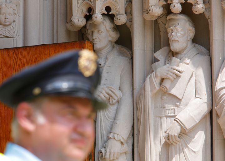 Duke University's president says this statue of Confederate Gen. Robert E. Lee will be “preserved” in some capacity “so that students can study Duke’s complex past and take part in a more inclusive future.”