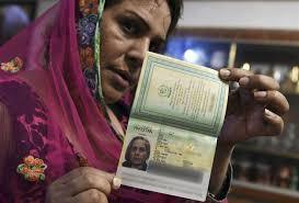 Farzana Jan, Showing her Passport.