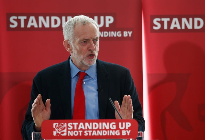 Labour leader Jeremy Corbyn speaks at an event on antisemitism within his party in June 2016