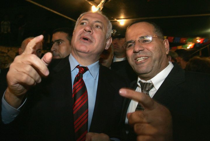 Benjamin Netanyahu (left) with Ayoub Kara, an Israeli-Druze politician, in 2005. Kara, responding to controversy over Donald Trump's Charlottesville comments, told The Jerusalem Post last week that Israelis "must not accept anyone harming” Trump. 