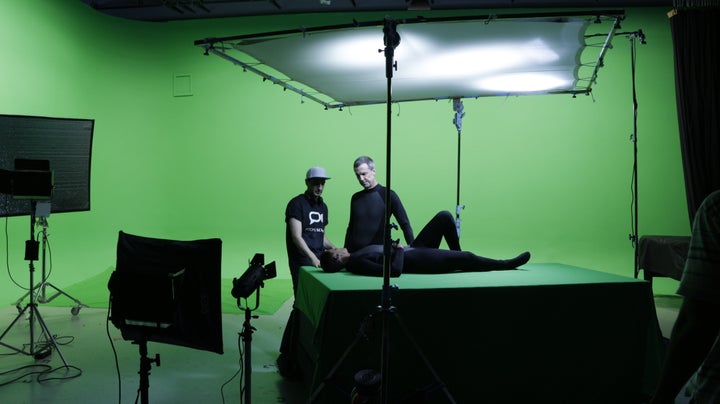 <p>On set of Al Hallak’s production</p>
