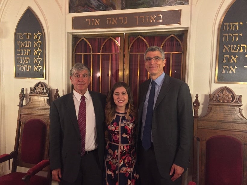 Rabbis Tom Gutherz and Rachel Schmelkin of Congregation Beth Israel in Charlottesville, VA with Union for Reform Judaism Pres