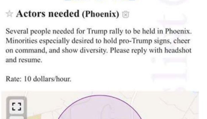 Recently deleted Craigslist ad offering cash to “Actors.”
