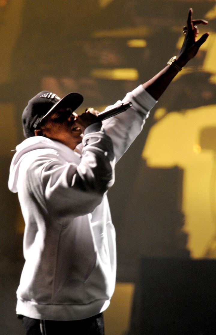Jay-Z performing at V Festival