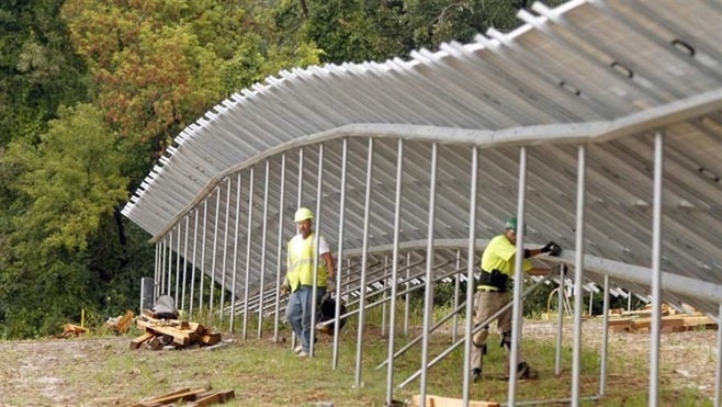 A solar garden in Red Wing, Minnesota. The shared solar sector is expected to grow rapidly in Minnesota and several other states over the next five years. 