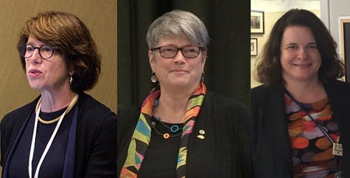 Women design leaders. From left to right: Carol Loewenson, Vaughn Rinner, and Wendy Moeller