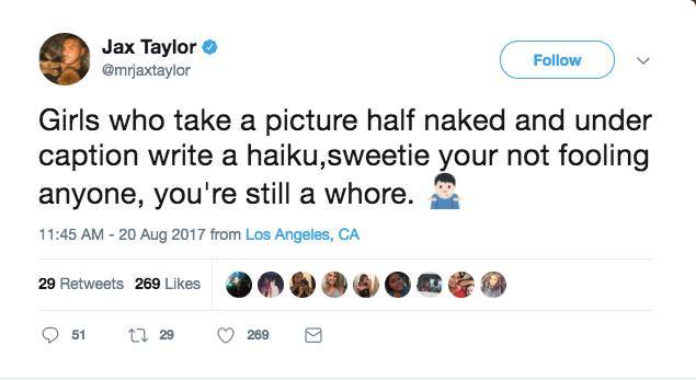 Screenshot of the deleted tweet.