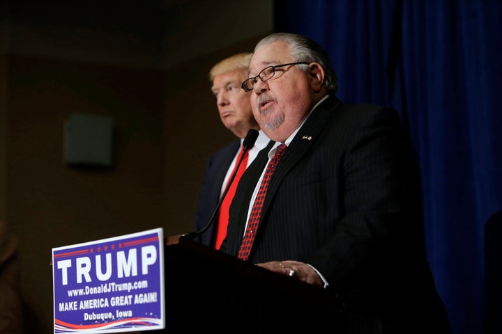 Sam Clovis and President Donald Trump.