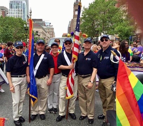 Daniel James Forester (Center) - Boston Gay Pride - OUTVETS Honor Guard
