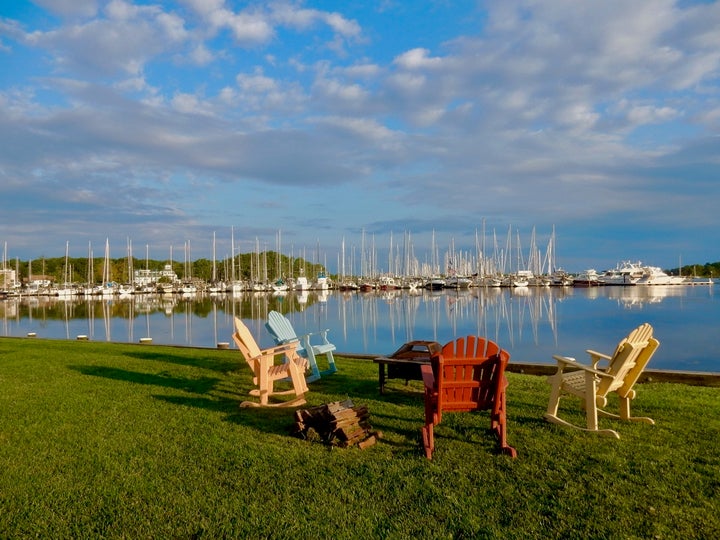 Chairs behind Inn at Haven Harbour Rock Hall MD