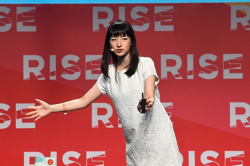 Marie Kondo speaking at the 2016 RISE conference in Hong Kong