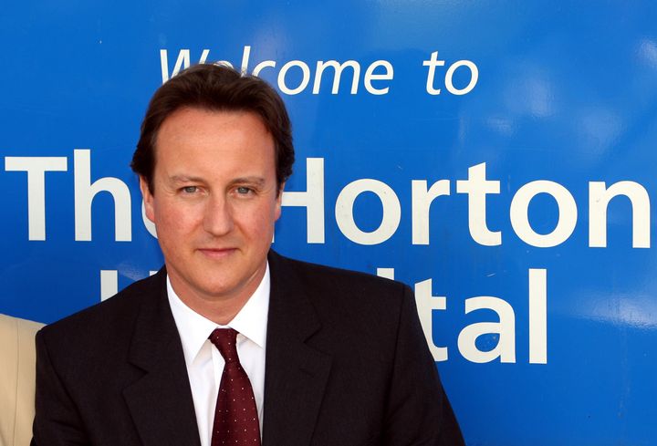 David Cameron as PM visiting Horton Hospital