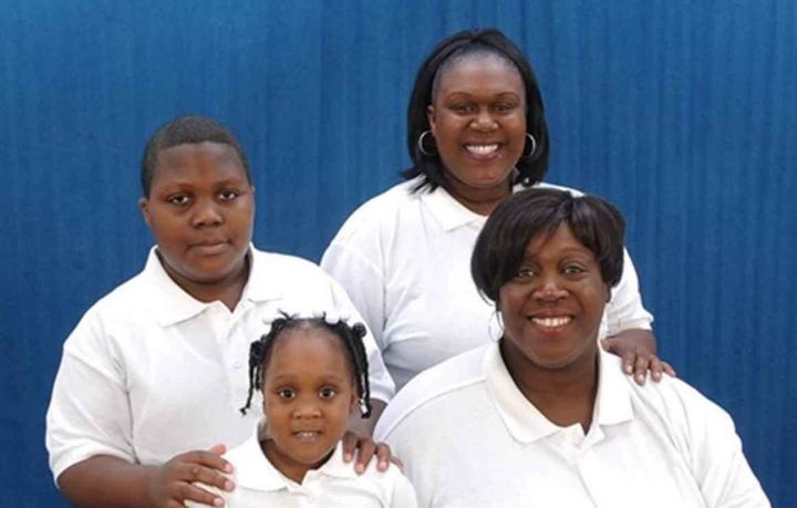 Alisha Coleman (front right) with her daughter and two grandchildren.