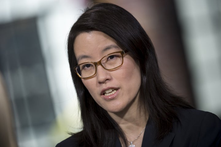 Ellen Pao, partner at Kapor Capital and former venture capitalist at Kleiner Perkins Caufield, speaks in San Francisco on April 20, 2017.