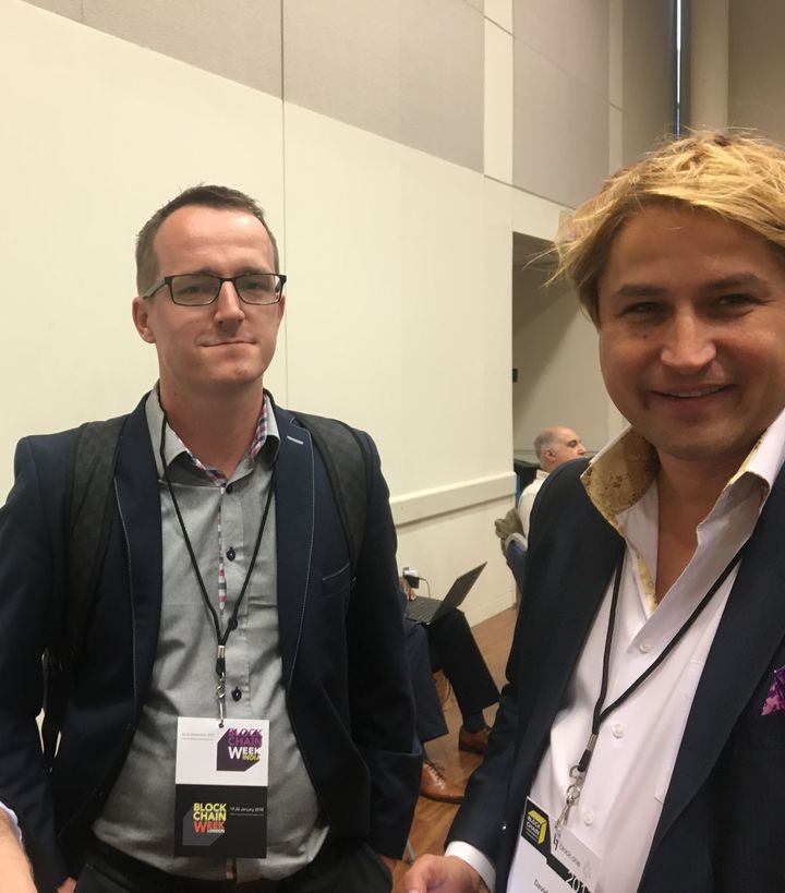 Kamil Przeorski, founder and CEO of Experty.io, and David Drake of LDJ Capital at the BlockchainDC event