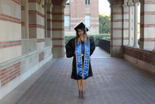 Desiree Martinez, graduation picture taken at UCLA. 