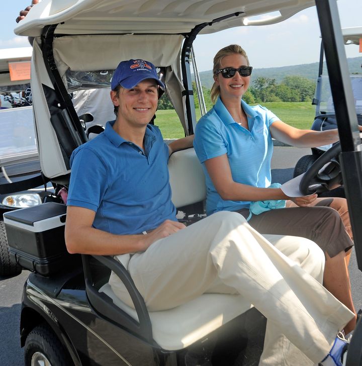 Jared Kushner and Ivanka Trump attend the 5th annual Eric Trump Foundation Golf Invitational at the Trump National Golf Club Westchester on September 13, 2011 in Briarcliff Manor, New York.