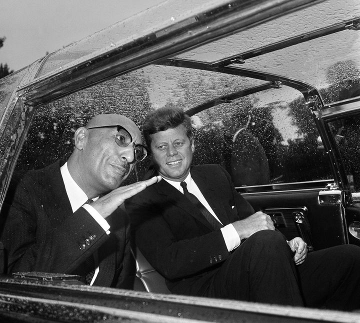 <strong>King Mohammad Zahir Shah with US President John F. Kennedy on the way to the White House, 8 September 1963.</strong>