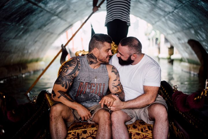 Patrick Huber and Jimmy Sjödin got engaged in Venice in July.