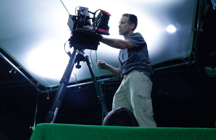 Cinematographer Austin Reeves on Set of PROJECT GORDON.