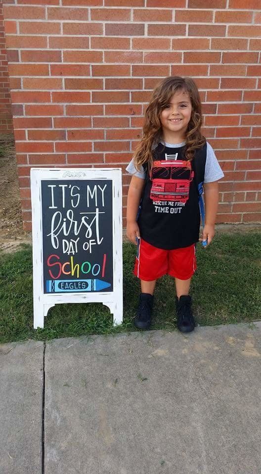 Four-year-old Jabez Oates had his first day of pre-K on Thursday.