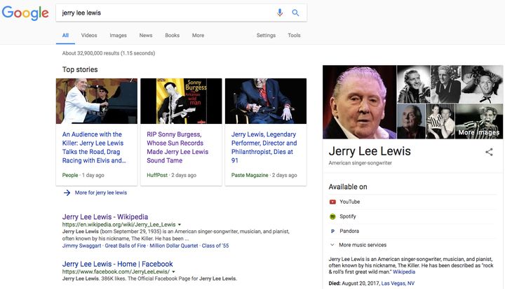 Hey Google, Jerry Lee Lewis Is Still Alive! | HuffPost Entertainment