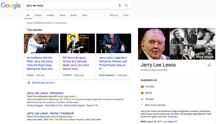 Hey Google, Jerry Lee Lewis Is Still Alive! | HuffPost Entertainment