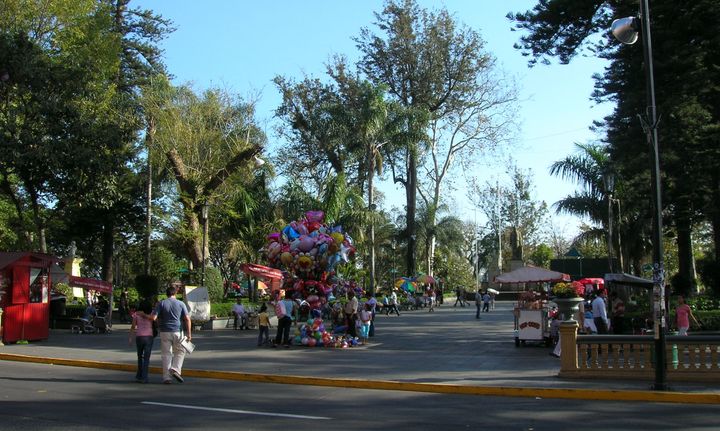 A quaint, colorful park in Xalapa, mexico
