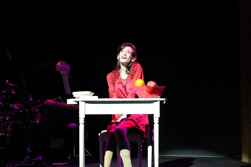 Performing my one-woman musical, Gutless & Grateful