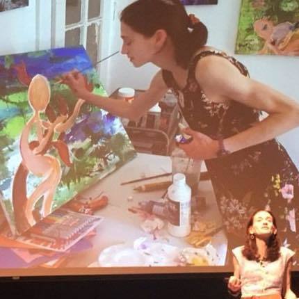 Me in my studio, making art
