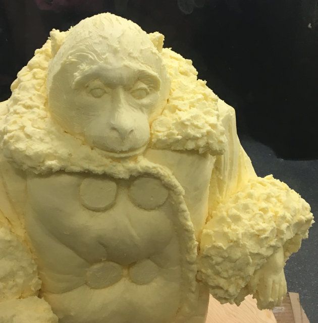 The infamous Ikea monkey is also on display.
